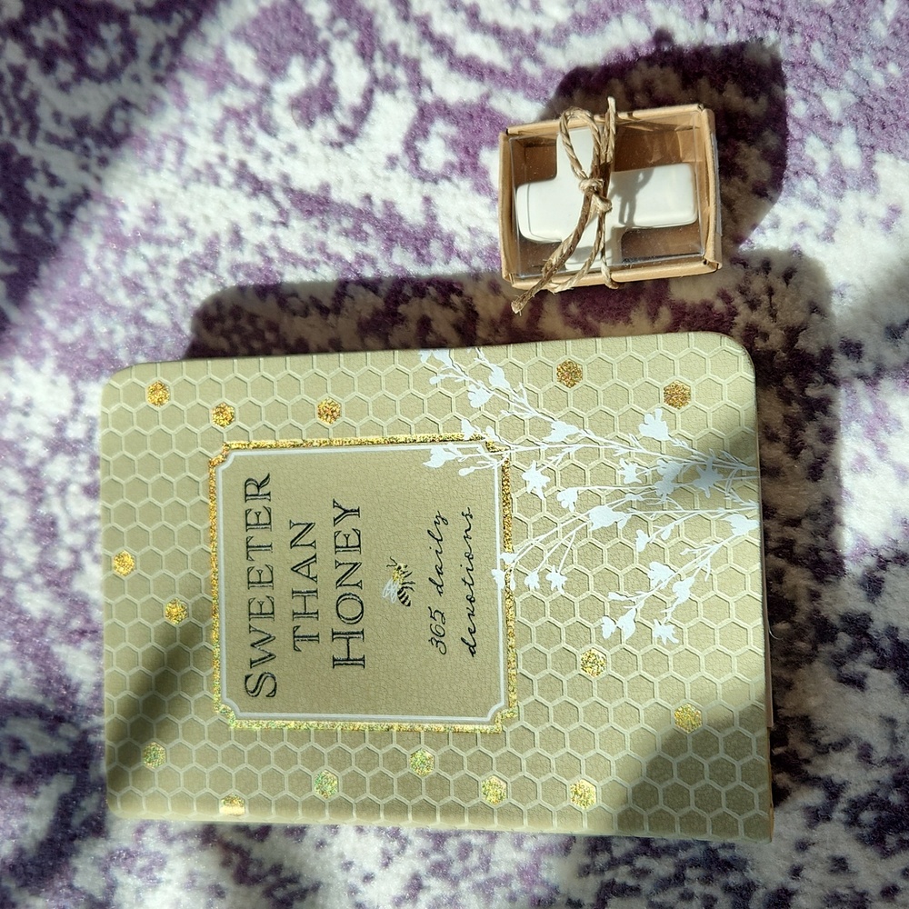 Sweeter Than Honey Daily Devotional and Pocket Cross Trinket